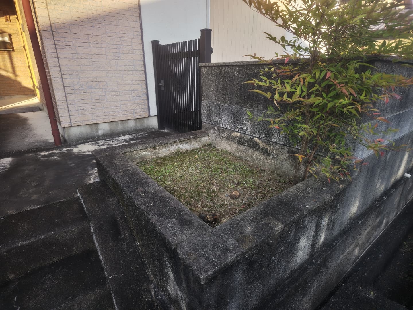 施工後：花壇内をすっきり整えました
